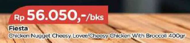 Promo Harga Fiesta Naget Cheesy Lover, Cheesy Chicken With Broccoli 500 gr - TIP TOP