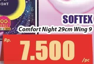 Promo Harga Softex Comfort Night Wing 29cm 9 pcs - Hari Hari