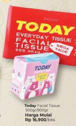 Promo Harga TODAY Facial Tissue 500 gr - Carrefour