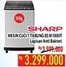 Promo Harga SHARP ES-M1000T Mesin Cuci Top Load 10 kg - Hypermart