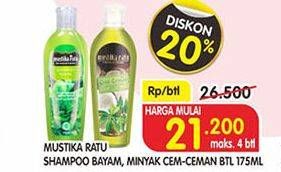 Promo Harga MUSTIKA RATU Shampoo/Minyak Cem-Ceman 175ml  - Superindo