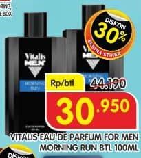 Promo Harga Vitalis Men Eau de Parfum Morning Run 100 ml - Superindo