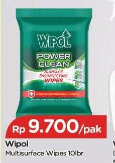 Promo Harga WIPOL Surface Disinfecting Wipes 10 pcs - TIP TOP