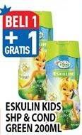 Promo Harga ESKULIN Kids Shampoo & Conditioner Green 200 ml - Hypermart