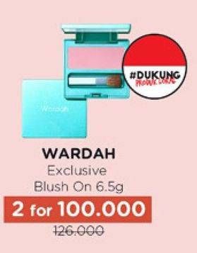 Promo Harga Wardah Exclusive Blush On 6 gr - Watsons