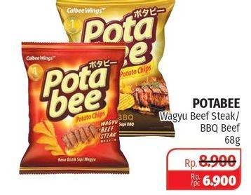 Promo Harga POTABEE Snack Potato Chips Wagyu Beef Steak, Daging Sapi BBQ 68 gr - Lotte Grosir
