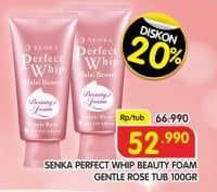 Promo Harga Senka Perfect Whip Facial Foam Halal Beauty Gentle Rose 100 gr - Superindo