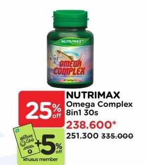 Promo Harga Nutrimax Omega Complex 8 In 1 30 pcs - Watsons