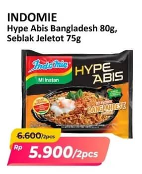 Promo Harga Indomie Hype Abis Nyemek Manglahdes Kari, Seblak Hot Jeletot 75 gr - Alfamart