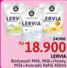 Promo Harga Lervia Sabun Cair Susu  Original, Plus Avocado, Plus Honey 400 ml - Alfamidi