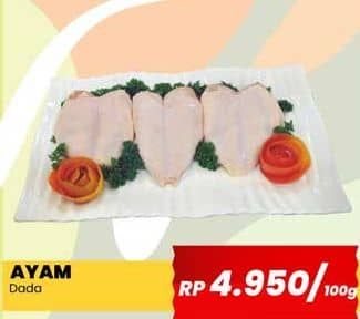 Promo Harga Ayam Dada per 100 gr - Yogya