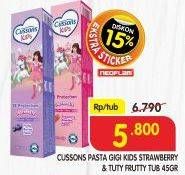Promo Harga CUSSONS KIDS Toothpaste Strawberry, Tutti Frutti 45 gr - Superindo