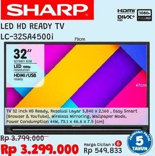Promo Harga SHARP LC-32SA4500i | HD-Ready Easy Smart 2.0  - Courts