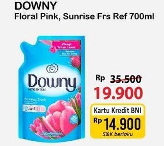 Promo Harga Downy Pewangi Pakaian Floral Pink, Sunrise Fresh 720 ml - Alfamart