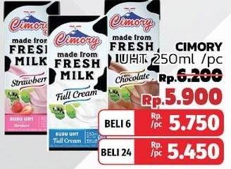 Promo Harga Cimory Susu UHT Strawberry, Full Cream, Chocolate 250 ml - LotteMart