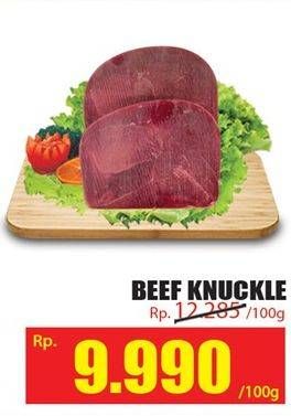 Promo Harga Beef Knuckle (Daging Inside) per 100 gr - Hari Hari