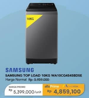 Promo Harga Samsung WA10CG4545BDSE Top Load Washer  - Carrefour