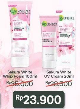 Promo Harga Garnier Sakura White Foam / UV Cream  - Alfamart