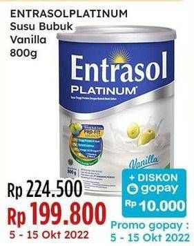 Promo Harga Entrasol Platinum Vanilla 800 gr - Indomaret