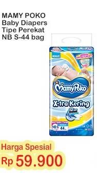 Promo Harga Mamy Poko Perekat Xtra Kering NB-S44 44 pcs - Indomaret