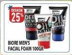 Promo Harga BIORE MENS Facial Foam 100 gr - Hypermart