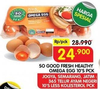 Promo Harga SO GOOD Fresh Healthy Omega Egg 10 pcs - Superindo