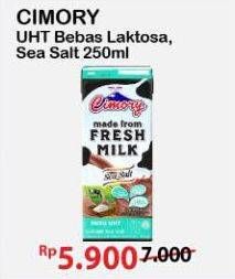 Promo Harga Cimory Susu UHT Bebas Laktosa, Sea Salt 250 ml - Alfamart