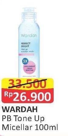 Promo Harga WARDAH Perfect Bright Tone Up Micellar 100 ml - Alfamart