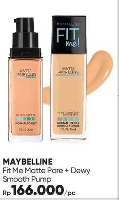 Promo Harga MAYBELLINE Fit ME Pore + Dewy Smooth Pump  - Guardian