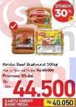 Promo Harga KIMBO Sosis Sapi Goreng 12 pcs - Carrefour