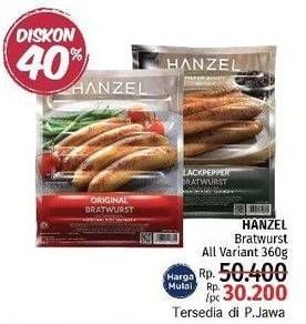 Promo Harga HANZEL Bratwurst All Variants 360 gr - LotteMart