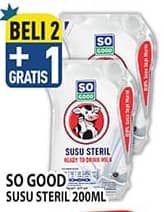 Promo Harga So Good Susu Steril 200 ml - Hypermart