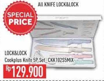 Promo Harga Lock & Lock LOCK & LOCK Cookplus Knife Pastel 5 pcs - Hypermart