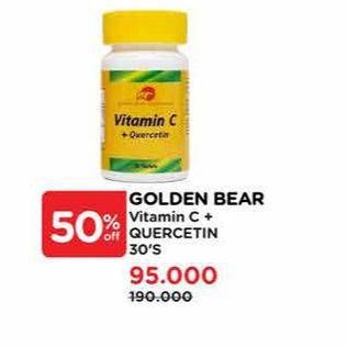 Promo Harga Golden Bear Vitamin C + Quercetin 30 pcs - Watsons