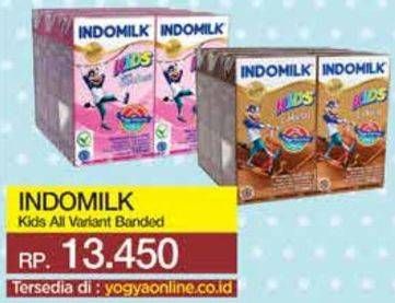 Promo Harga INDOMILK Susu UHT Kids All Variants per 6 tpk 115 ml - Yogya