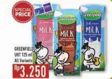 Promo Harga GREENFIELDS UHT All Variants 125 ml - Hypermart