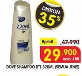 Promo Harga DOVE Shampoo All Variants 320 ml - Superindo