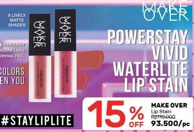 Promo Harga MAKE OVER Powerstay Vivid Waterlite Lip Stain All Variants  - Guardian