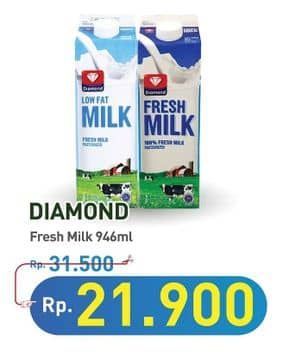 Promo Harga Diamond Fresh Milk 946 ml - Hypermart