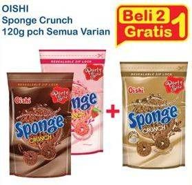 Promo Harga OISHI Sponge Crunch All Variants 120 gr - Indomaret
