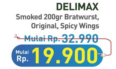 Harga Delimax Smoked Beef/Bratwurst/Spicy Wings