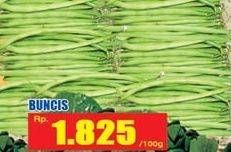 Promo Harga Buncis per 100 gr - Hari Hari