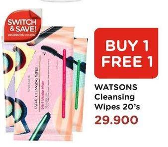 Promo Harga WATSONS Cleaning Wipes 3 in 1 20 pcs - Watsons