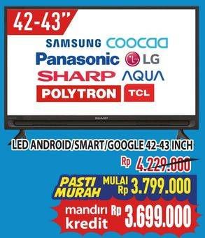 Promo Harga Samsung/Coocaa/Panasonic/LG/Sharp/Aqua/Polytron/TCL LED Android TV  - Hypermart