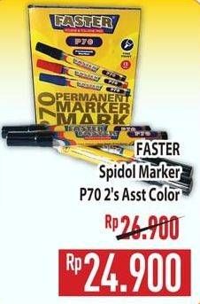 Promo Harga Faster Permanent Marker P70 2 pcs - Hypermart