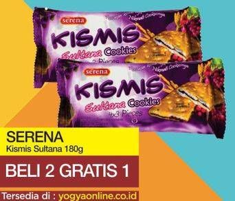 Promo Harga SERENA Kismis Sultana Cookies per 2 pouch 180 gr - Yogya