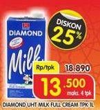 Promo Harga DIAMOND Milk UHT 1 ltr - Superindo