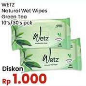 Promo Harga Wetz Tisu Basah Green Tea 10 pcs - Indomaret