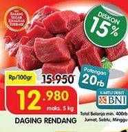 Promo Harga Daging Rendang Sapi per 100 gr - Superindo