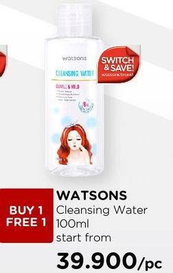 Promo Harga WATSONS Cleansing Water 100 ml - Watsons